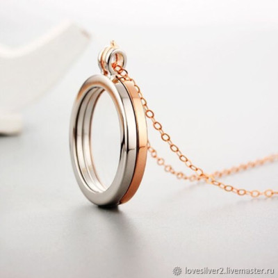 КУЛОН Сильвер Подвеска для фото и мелких камней Родий Корея
