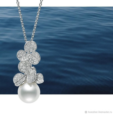 БЕЙЛ Mikimoto like Сильвер Родий Корея
