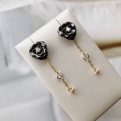 ШВЕНЗЫ Chanel Camellia like Сильвер Позолота Корея