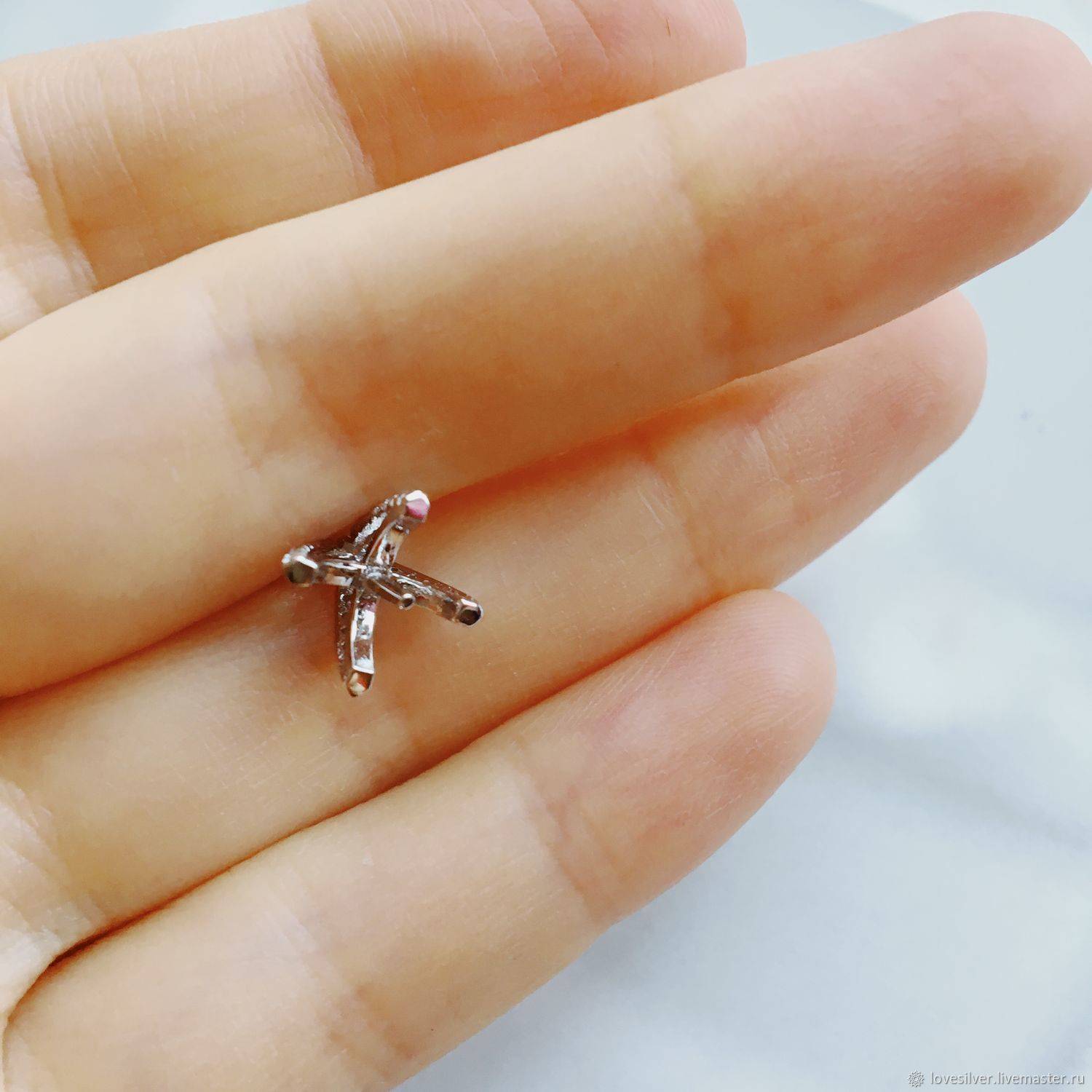 БЕЙЛ Mikimoto Like Сильвер Родий Корея