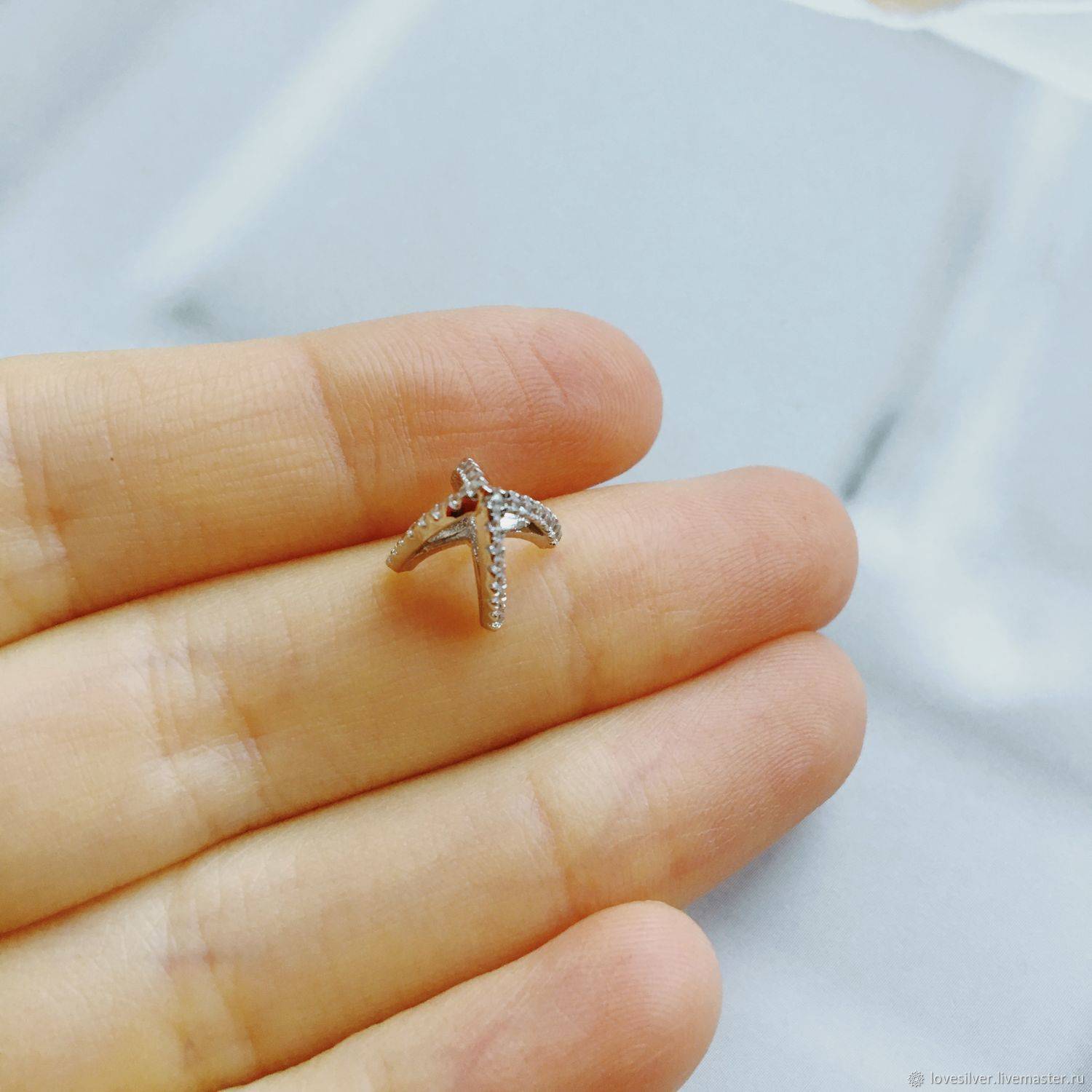 БЕЙЛ Mikimoto Like Сильвер Родий Корея