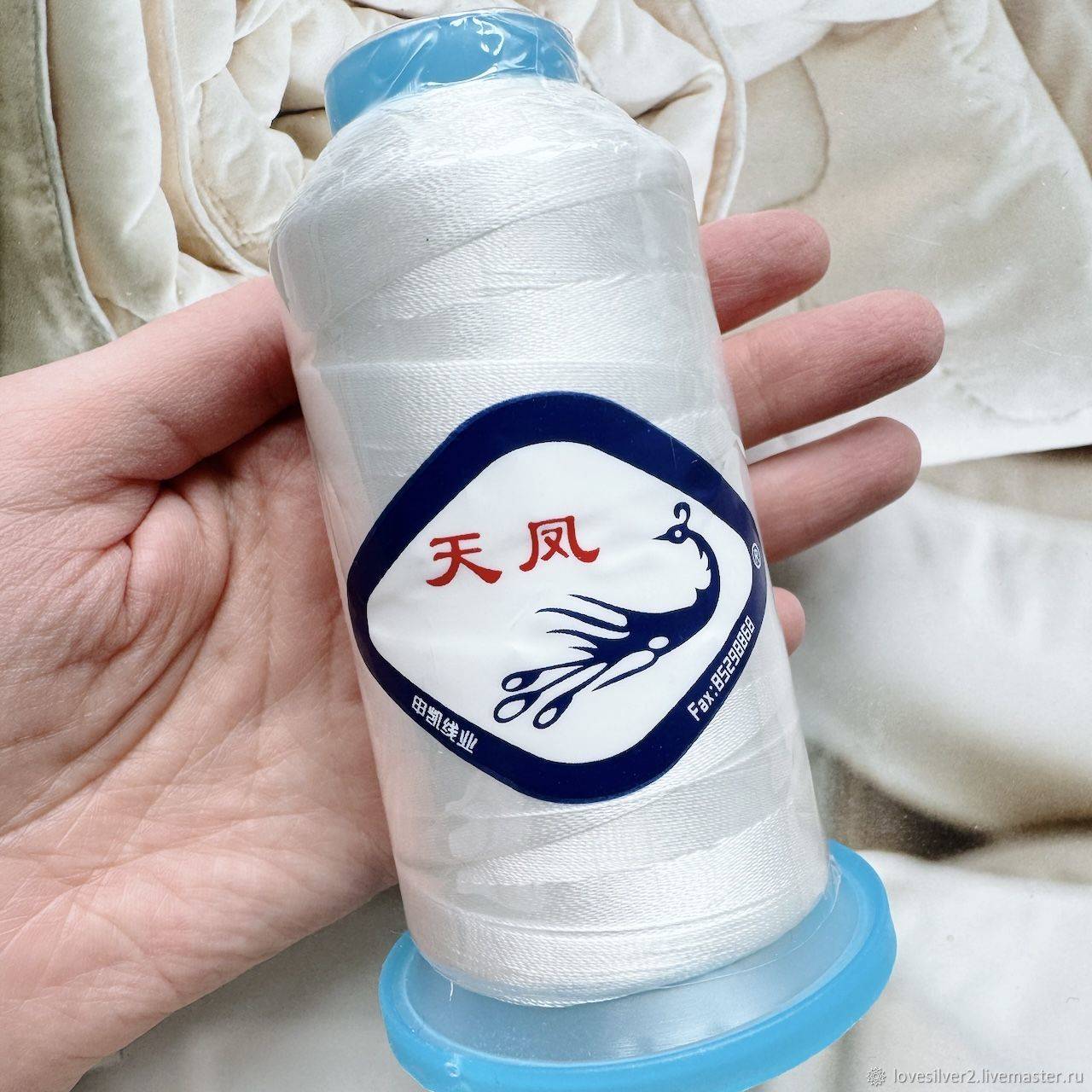 КАТУШКА Нить для жемчуга белая 1000м