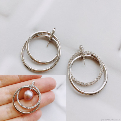 ПОДВЕСКА Cartier like Кулон для вклейки Сильвер Родий Корея