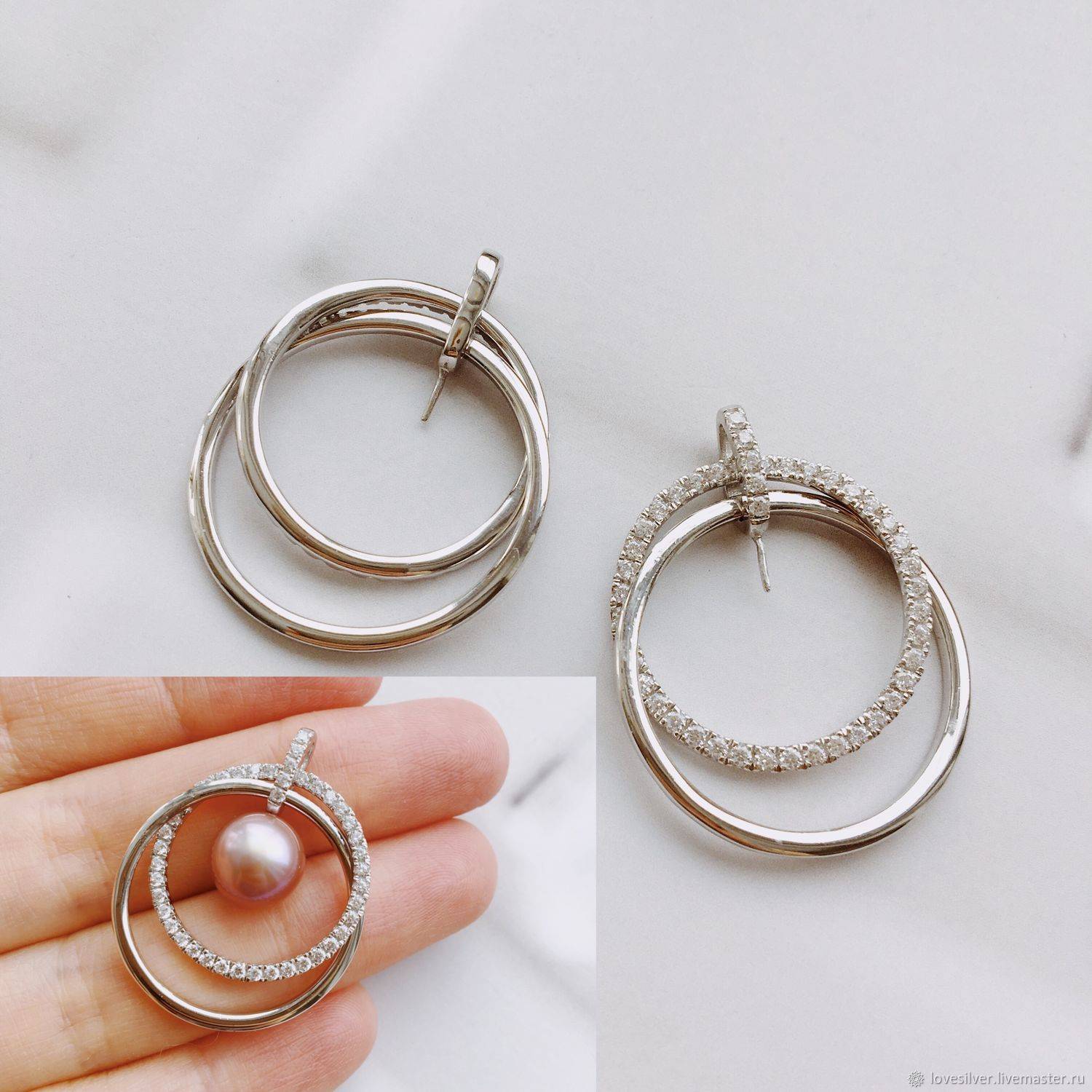 ПОДВЕСКА Cartier like Кулон для вклейки Сильвер Родий Корея
