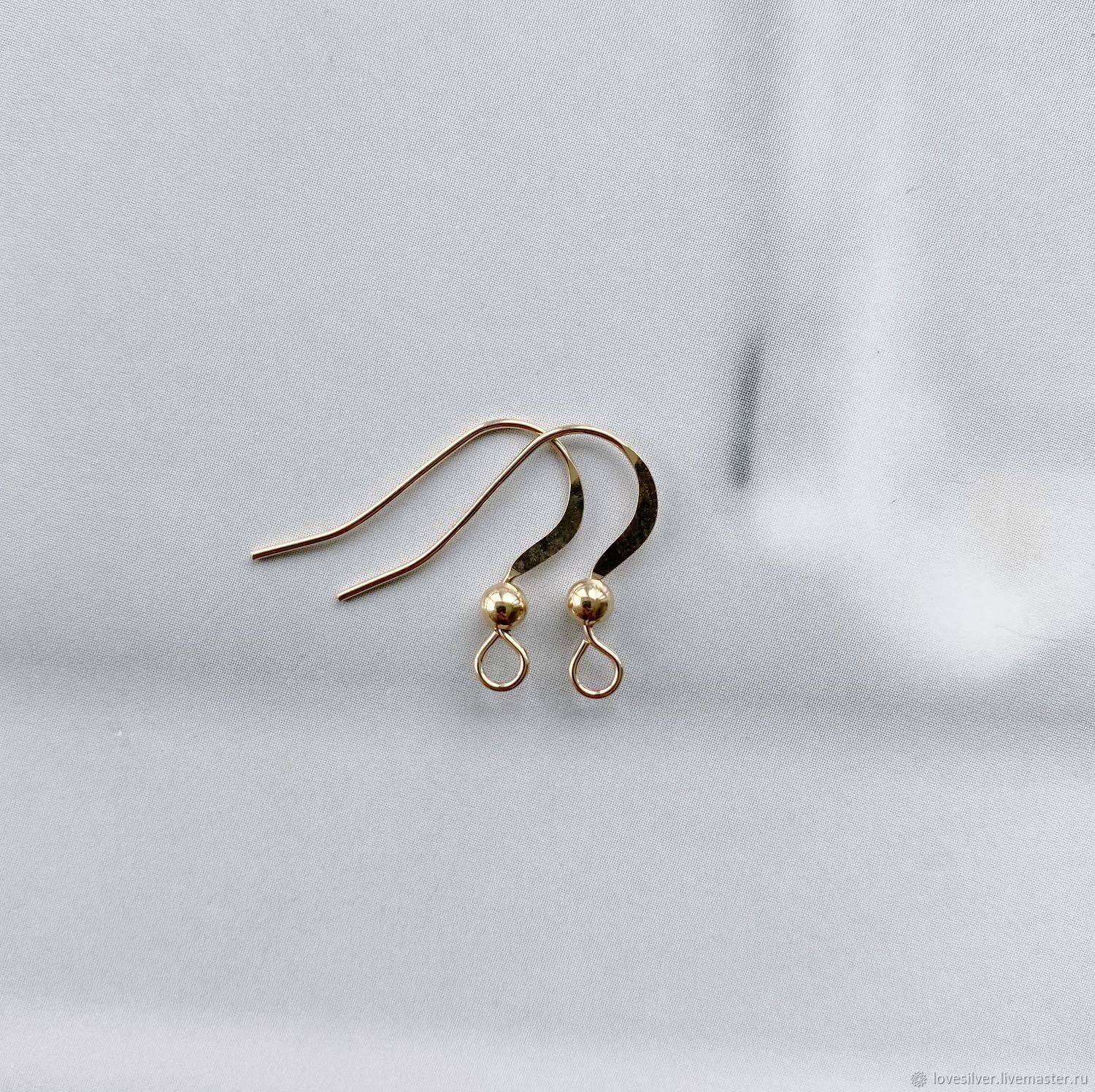 ШВЕНЗЫ Крючки с шариком 3мм Голдфилд 14K США