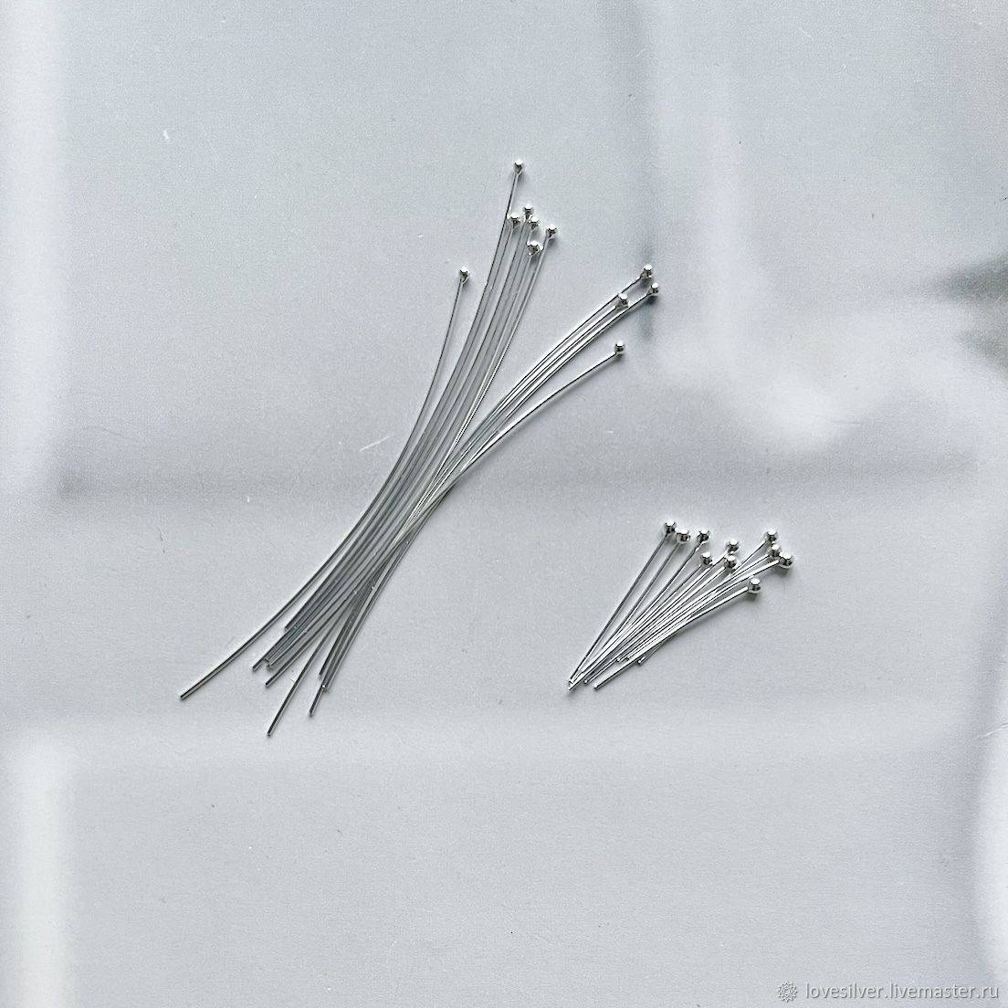 ПИНЫ с шариком 18 и 50 х0.4мм Сильвер