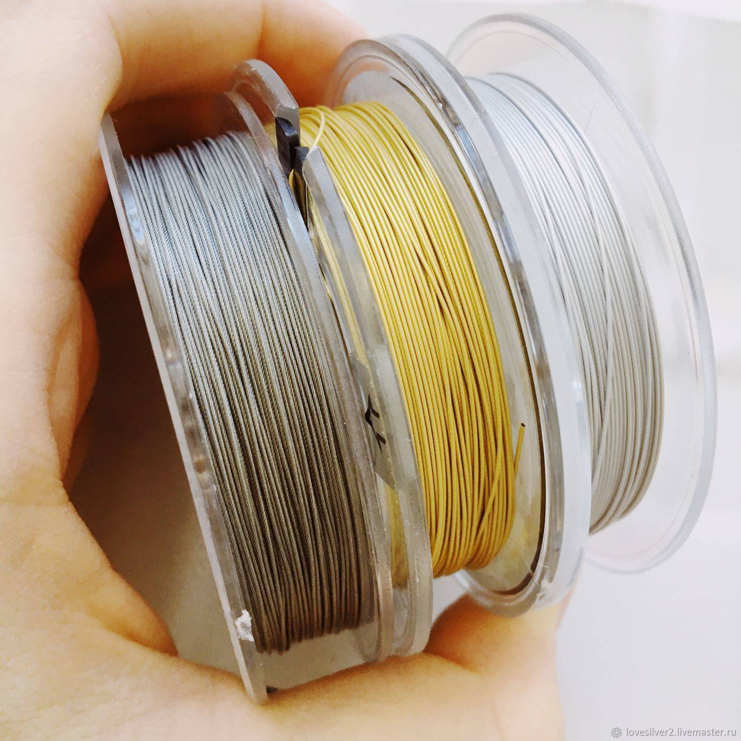 ТРОСИК Accu-flex 50см 0.48мм ювелирный 49-жильный 3 Цвета