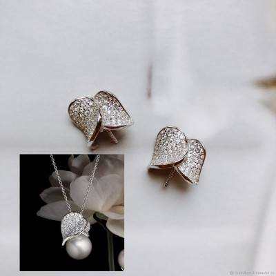 БЕЙЛ Для вклейки Mikimoto like Сильвер Позолота Корея
